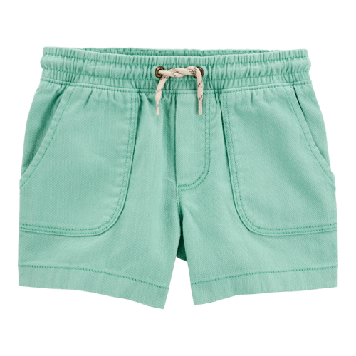 Turquoise Baby Pull-On Twill Shorts - Turquoise | Carter’s Oshkosh Canada