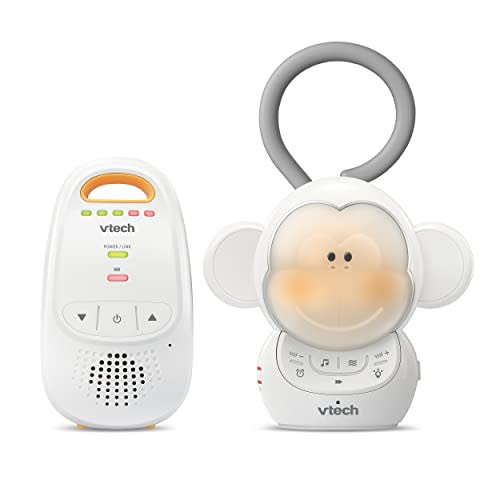 VTech DM1411 Audio Baby Monitor & Portable Soother Dual-Unit Rechargeable Battery, Long Range, Soft-Glow Night Light, Soothing Sounds & Lullabies, Digital Wireless Transmission, Sound Indicator - Audio Monitor & Portable Soother Bundle