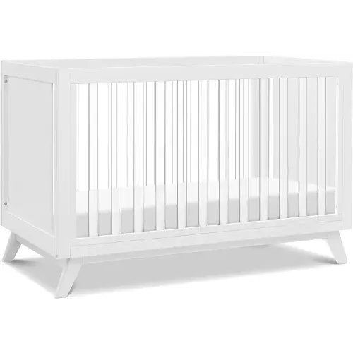 DaVinci Otto 3-in-1 Convertible Crib in White with Acrylic Slats, Greenguard Gold Certified