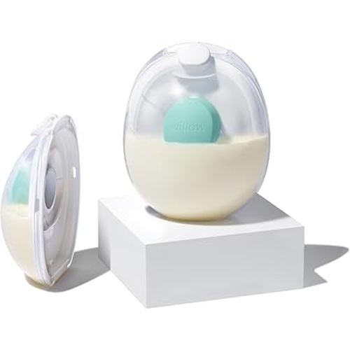 Willow Go - Hands Free Breast Pump - Wearable Breastfeeding Pump - Portable, Electric, Cordless, & 9 Levels of Hospital Grade Suction Strength - Postpartum Essentials - 5oz Reusable Milk Containers