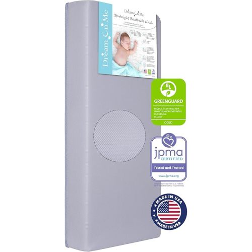 Dream On Me Starbright Breathable Fiber Crib and Toddler Mattress, Greenguard Gold Certified, Periwinkle