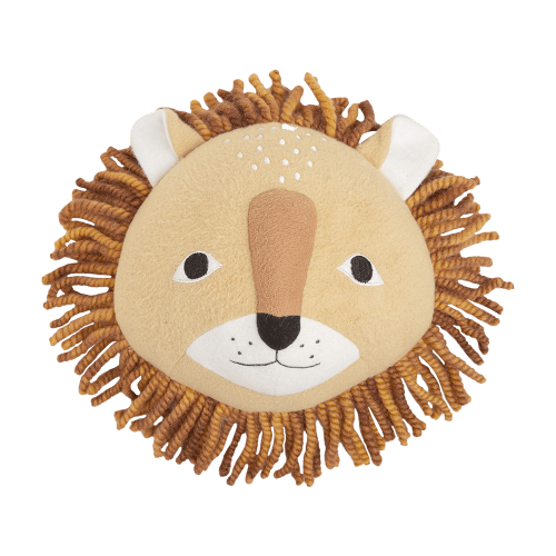 Lion Plush Head Wall Decor
