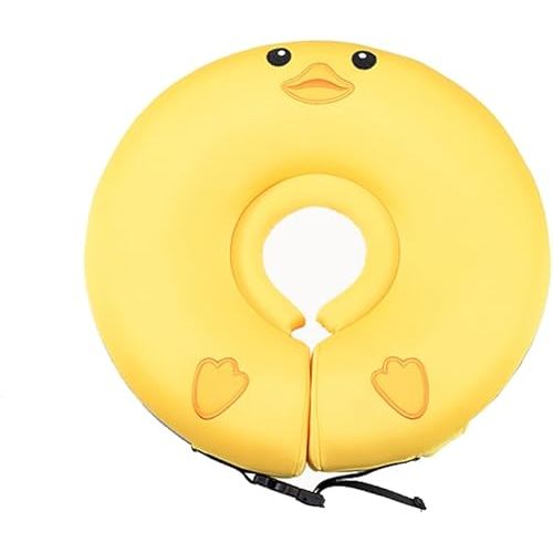 No Need to inflate Safety Swimming Float Neck Ring Toys,Adjustable 0-18 Months Baby Float Neck Ring, Head Float Pool Bathtub, Pearl Cotton Material Baby Water #0304