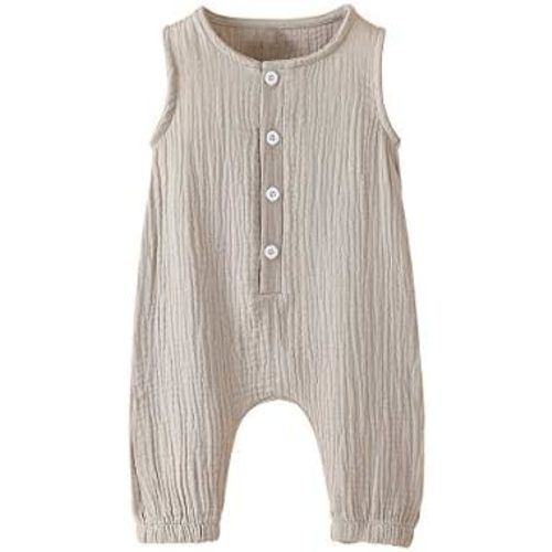 Newborn Baby Boys Girls Romper Jumpsuit Cotton Linen Sleeveless Ruffled Bodysuit Infant Spring Summer Clothes Outfits
