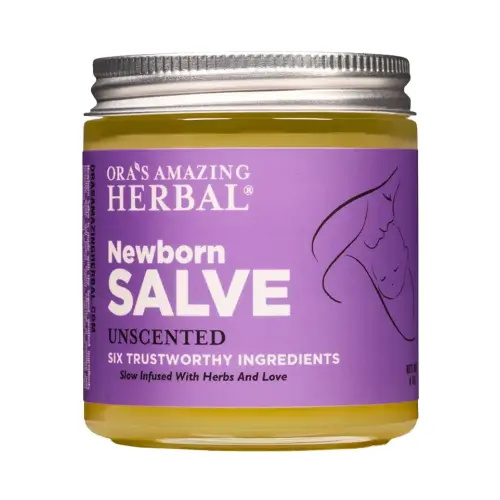 Newborn Salve, Calendula Baby Salve, Diaper Rash Cream, EWG Verified Baby Ointment, Infant Massage, Acne Eczema, Butt Cream, Cradle Cap, Natural Paraben Free, Ora's Amazing Herbal, 4 oz