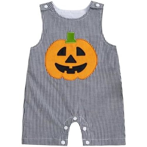 Baby Boy Summer Clothes Sleeveless Embroidery Dinosaur Striped Retro Romper Jumpsuit Smocked Shortall