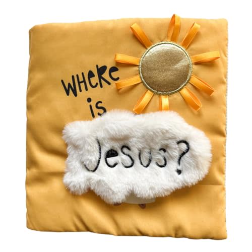 "Where is Jesus" Interactive Quiet Book for Young Believers - Discover Catholic Teachings with Engaging Exploration - Fun and Educational Tool for Early Faith Formation - Perfect Baptism Gift for Kids