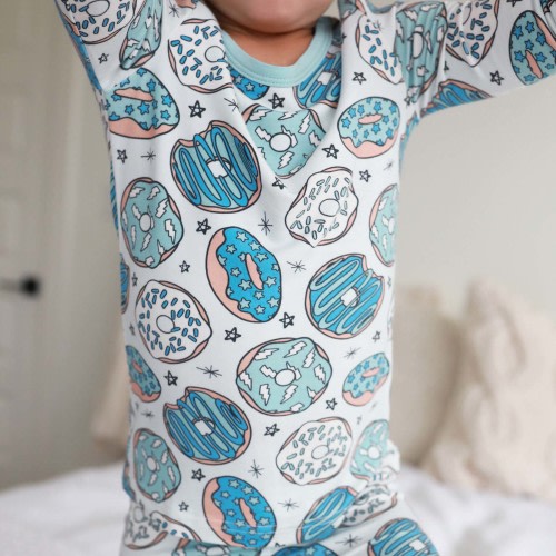 Donut Shop Two Piece Pajama Set | Blue