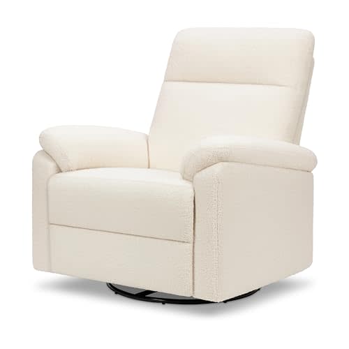 DaVinci Suzy Glider Recliner Nursery Chair - Glider Rocking Chair for Nursery and Living Room - GREENGUARD Gold, FSC & Certi-PUR US Certified - 360° Swivel Rocker Recliner Chair (Cozy Cream Boucle)