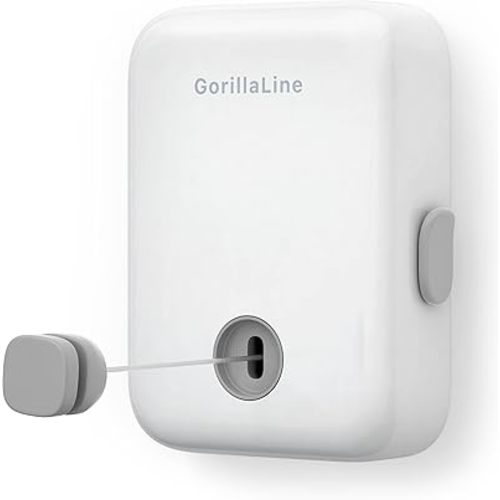 GorillaLine - Retractable Clothesline Indoor Outdoor Clothes Line | Heavy Duty Clothes Drying Laundry Line | Wall Mounted Drying Rack Clothing Line