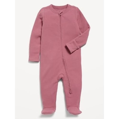 2-Way-Zip Sleep & Play Ribbed Footed One-Piece for Baby | Old Navy
