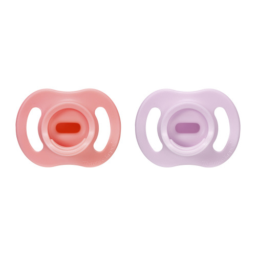 Tommee Tippee Ultra-light StayPut Pacifier, 0-6m, One-Piece Silicone Design, 2 Pack