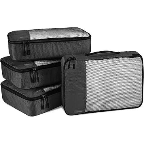 Packing Cubes Travel Organizer Set, Medium, 4 Piece, Black
