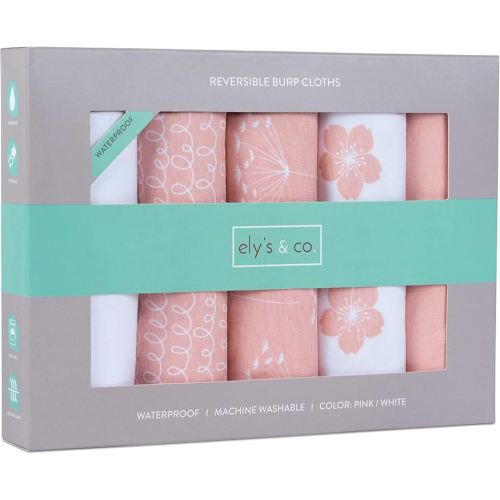 Amazon.com: Ely's & Co. Baby Burp Cloth,Waterproof Reversible Jersey Cotton Large Burp Cloths, Cloth Diapers 20" x 12" 5 Pack I Pink Combo for Baby Girl : Baby