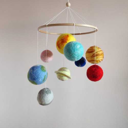 Solar System Baby Mobile, Planet Hanging Decoration,  Space Lover Baby Gift, Outer Space Nursery Decor, Baby Shower Gift, Pregnancy Gift