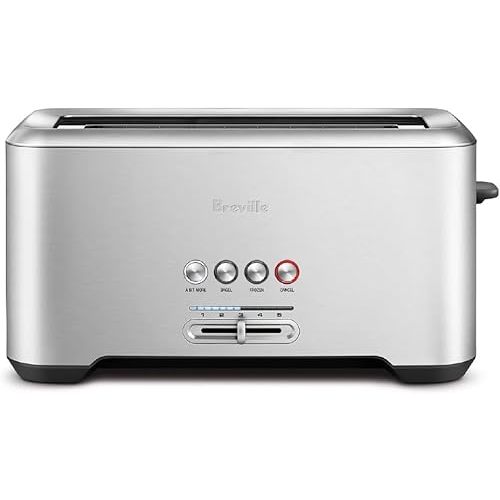 Breville A Bit More 4 Slice Toaster, silver - BTA730XL, 16.1 x 8.1 x 7.6 inches