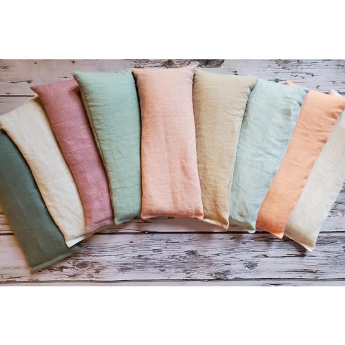 Mindful gift for mom, sister, niece, best friend, bridesmaids-all natural linen hot/cold pack. Microwave heating pad for soothing healing.