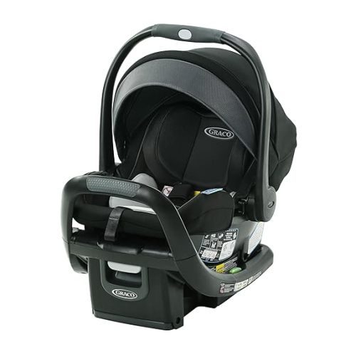 Graco SnugRide SnugFit DLX Infant Car Seat, Baby Car Seat Rear Facing with Anti Rebound Bar, Carseat with Adjustable Base and 5 Recline Positions, Spencer