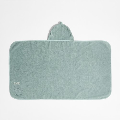 Personalized Nachi Organic Blue Hooded Kids Towel