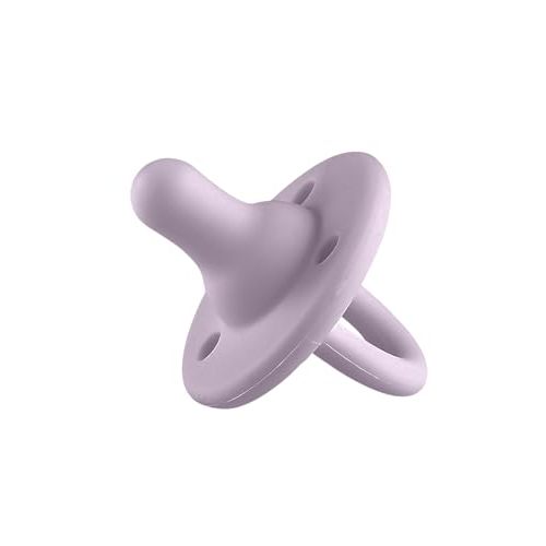 Lee Lee and Me Newborn Pacifier - Flo - 100% Medical Grade Silicone Paci - Breast-Like Nipple for Natural Latch - BPA-Free - Size 0-18 Months