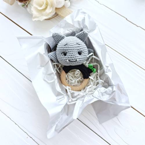 Bat plush baby first toy Halloween baby gift Pregnancy gift box Gothic baby announcement Pregnant wife gift Bat baby nursery shower gift