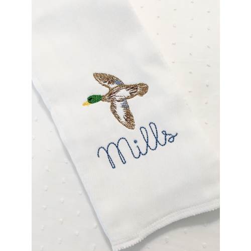 Monogrammed Mallard Duck Burp Cloth or Bib