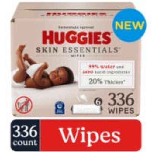 Huggies Skin Essentials Hypoallergenic Baby Wipes, 6 pk / 56 ct