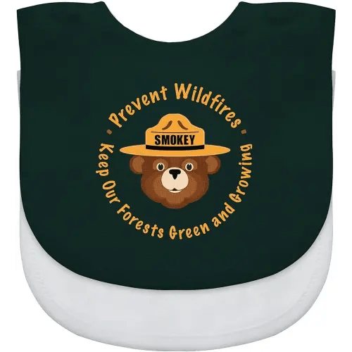 Smokey Bear Baby Bibs 2-Pack
