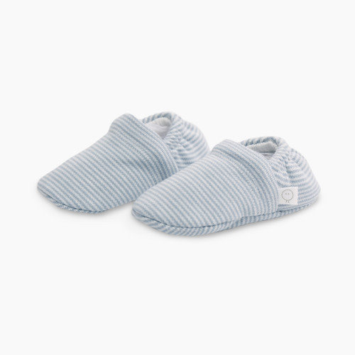 MORI Baby Booties - Blue Stripe, 0-3m, 2