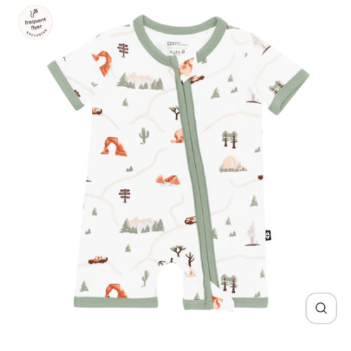 Zippered Shortall Romper in Road Trip