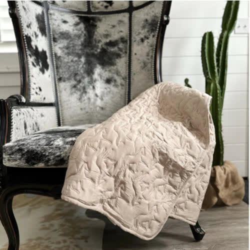 Horses Bamboo Quilted Blanket