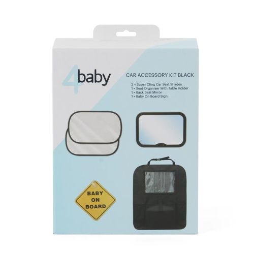 4Baby Car Accessory Kit Black | 15% off 4Baby Car Seat Accessories | Baby Bunting AU