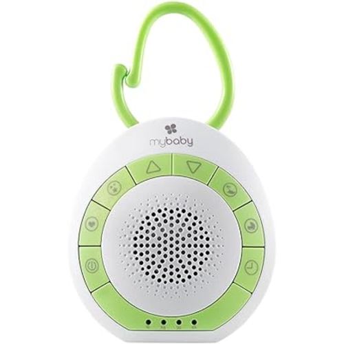 MyBaby Baby Sound Machine, White Noise Sound Machine for Baby, Travel and Nursery. 4 Soothing Sounds, Integrated Clip, Small and Lightweight. Great for Baby Registry Searches