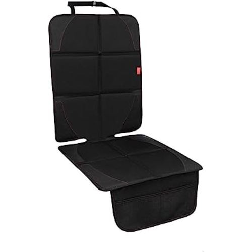 MORROLS Car Seat Protector, 1 Pack Seat Protector Carseat with Thickest Padding, Baby/Pets Car Seat Protector for Child Car Seat-Mesh Pockets-Waterproof-Universal Size(Black)
