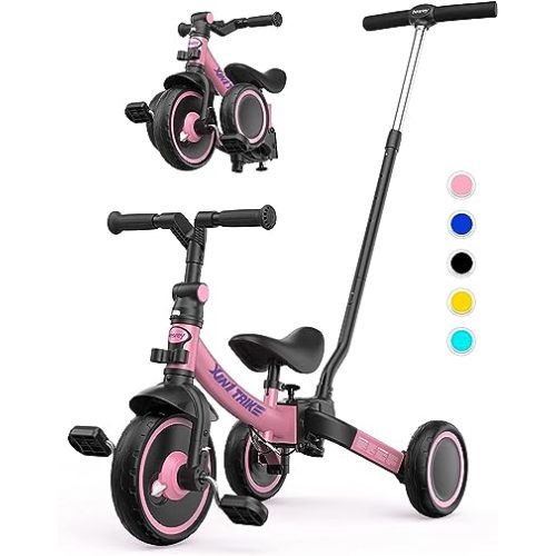 7-in-1 Toddler Bike with Parent Steering Push Handle