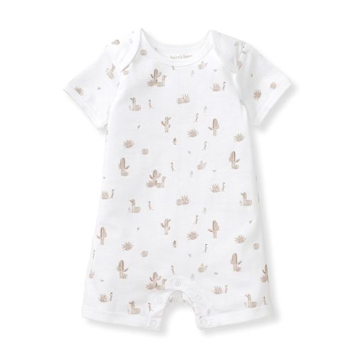 Burt's Bees Baby baby-boys Short Sleeve Rompers, 100% Organic Cotton One-piece Coverall and Layette Set