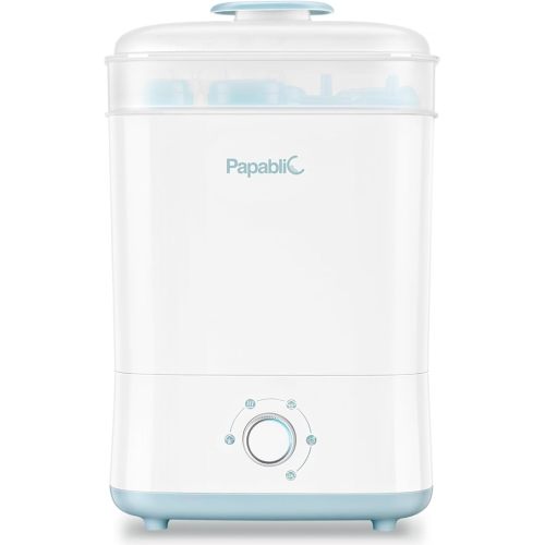 Papablic Baby Bottle Sterilizer and Dryer, Electric Steam Sanitizer for Baby Bottles & Essentials, Large Capacity Holds 10 Bottles
