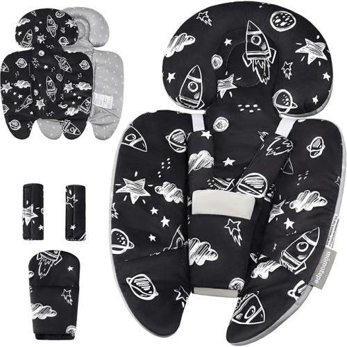 Infant Insert Compatible with 4moms Mamaroo & Graco Swing and Infant Car Seat, Stroller, Other Baby Swing, Rocker, Bouncer, Bassinet Newborn Insert Head & Body Support Cushion, Reversible Design
