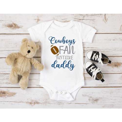 Cowboys Football Outfit, Personalized Baby, Cowboys Football, Baby Football Shirt, Fathers Day Gift, Cutest Cowboys Fan, Football Jersey