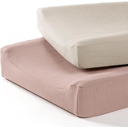lulumoon Baby Changing Pad Cover: Muslin Diaper Changing Table Pad Cover - Changing Pad Sheets for Girls Boys