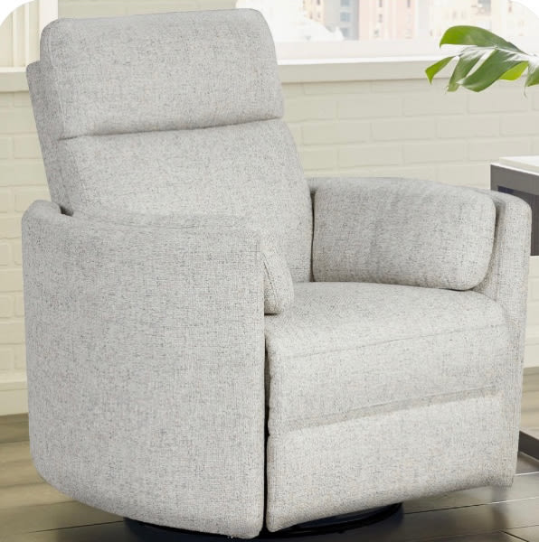 Simeon Collection Power Swivel Glider Recliner in Mineral