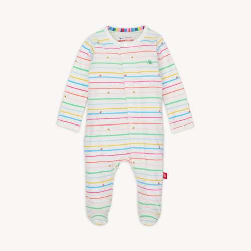 rainbow road organic cotton magnetic parent favorite footie