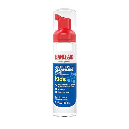 Band-Aid Brand First Aid Antiseptic Cleansing Foam for Kids, 2.3 fl. Oz - 2.3 Fl Oz (Pack of 1)
