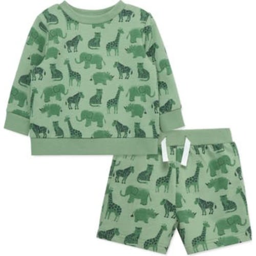 Safari Cotton Sweatshirt & Shorts Set