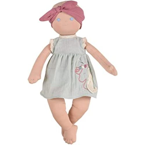 Tikiri Toys Bonikka Baby Kaia Doll Organic 100% Cotton OE100 Certified (Green)