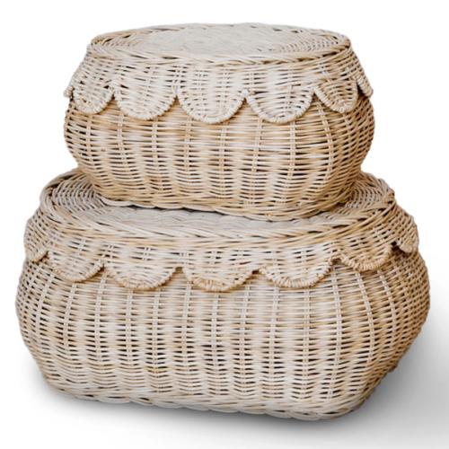 FLORA duo rattan basket set natural – BEBE BASK