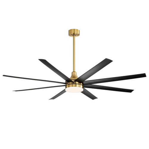 Jamii-Leigh 65''/72'' Large Indoor/Covered Outdoor Modern Ceiling Fan with Led Lights and Remote, 6-Speed, Reversible Quiet DC Motor, Timer, 8-ABS-Blade