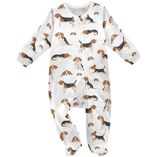 Baby Rompers, Baby Clothes, Cotton Outfits Jumpsuits, Infants, Dogs Pattern, 0-24 Months