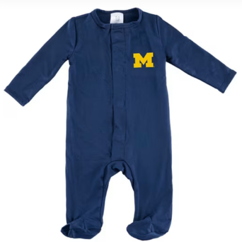 Michigan Wolverines NAVY Baby Primary Logo Style