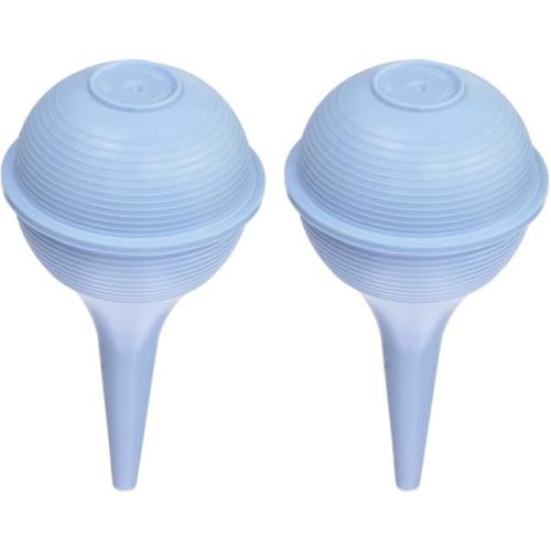 DMI Baby Nasal Aspirator, Ear Syringe, Clears Airway & Nasal Passages, Gentle Suction, Portable & Lightweight, Doubles as Earwax Removal Tool, Blue (Pack of 2) - 1 Count (Pack of 2)